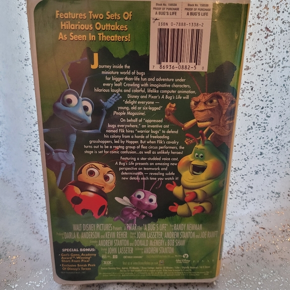 Disney's a bug's life VHS - Picture 2 of 3